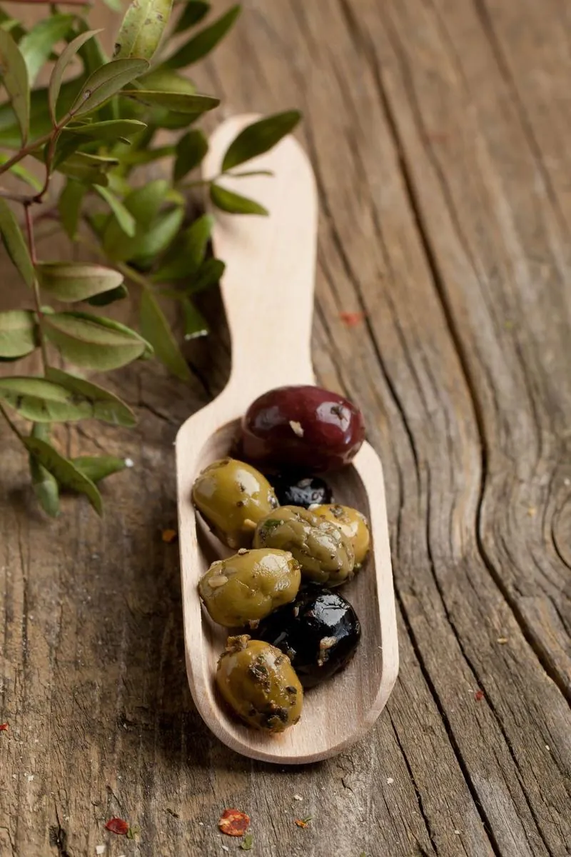 Frische griechische Oliven