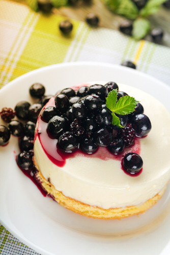 Dessert mit Johannesbeeren